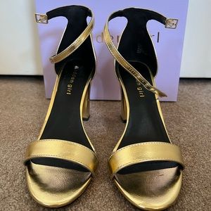 Madden Girl Bright Gold 8.5 women’s sandal